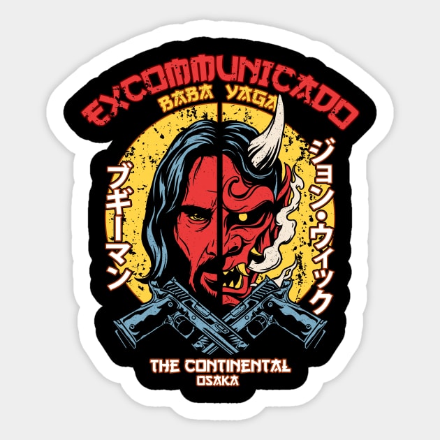 Excommunicado. The Continental Osaka Sticker by KAENKODI